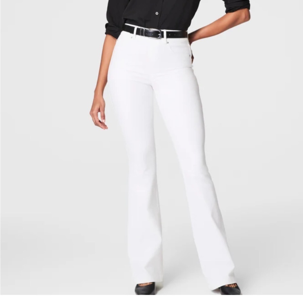 Spanx white flare pants pull on SPANXshape™ EveryWear high waisted Jeans 2X